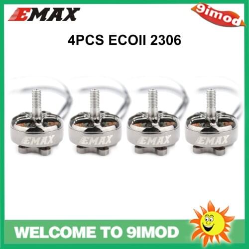 New arrival 4PCS EMAX ECO II 2306 Motor 1700KV 1900KV 2400KV Brushless Motor for FPV Racing RC Drone