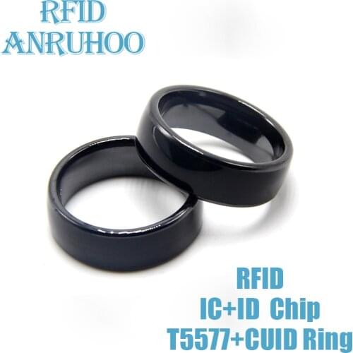 New RFID Smart Chip Ring IC+ID Rewritable Key 125Khz T5577 Clone Badge 13.56Mhz CUID Copier Tag Copy Writer Token