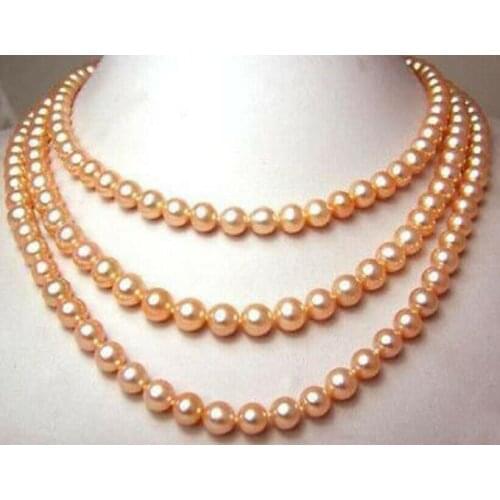 8-9MM SOUTH SEA PINK PEARL NECKLACE 50"
