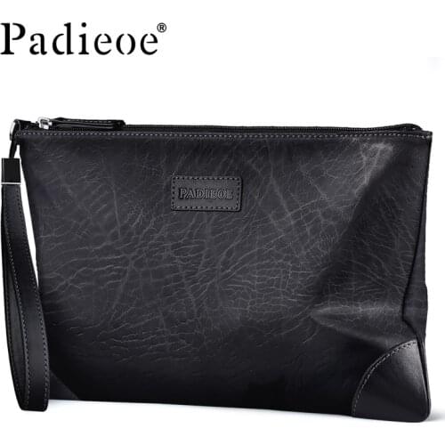 Padieoe bolsa masculina de couro clutch bag purses and handbags luxury envelope fashion