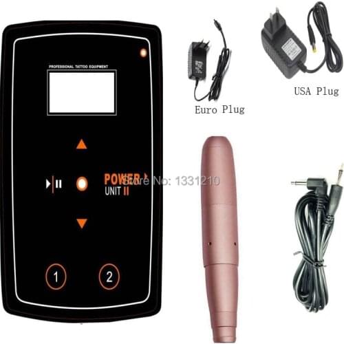 Control Panel Dermograph Swiss Motor Rose Golden Silver Permanent Makeup Eyebrow Lip Tattoo Machine Easu Click Agulhs Rotary Kit