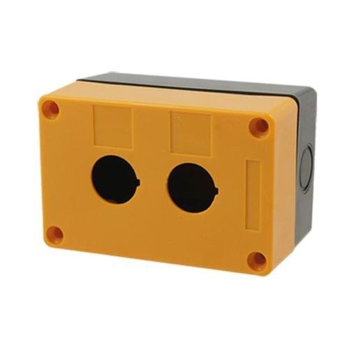 Control Station Yellow Black 2 Pushbutton Switch Box Case