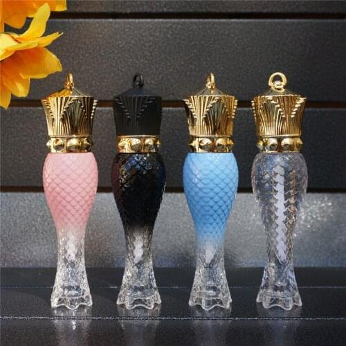 10/30/50pcs Empty Lip Gloss Tubes Crown Mermaid Lip Bottle Clear Cosmetic Containers Travel Portable Transparent Bottle Brush