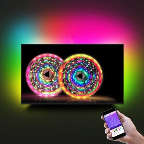 USB WS2812 LED Strip 5050 RGB with Bluetooth controller APP control For TV background lighting Holiday light decorection