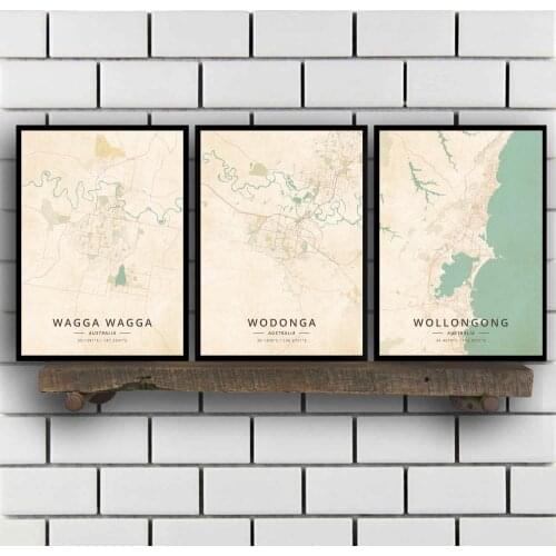 Wagga Wagga Wodonga Wollongong Australia Poster
