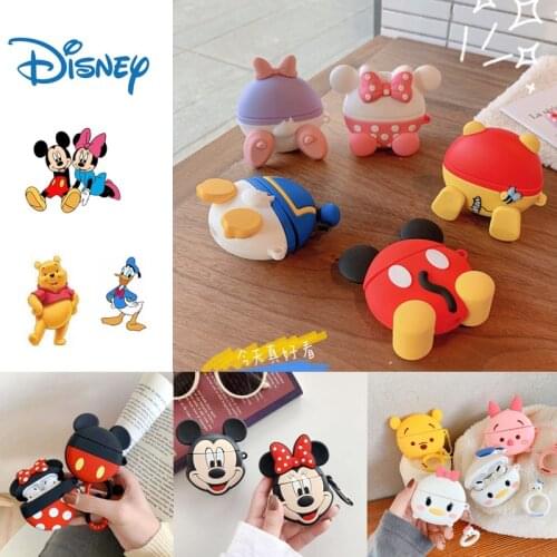 Disney Mickey Minnie Used for Airpods Pro Protective Sleeve Cartoon Winnie The Pooh Daisy Used for Airpods 1 2 Protective Case