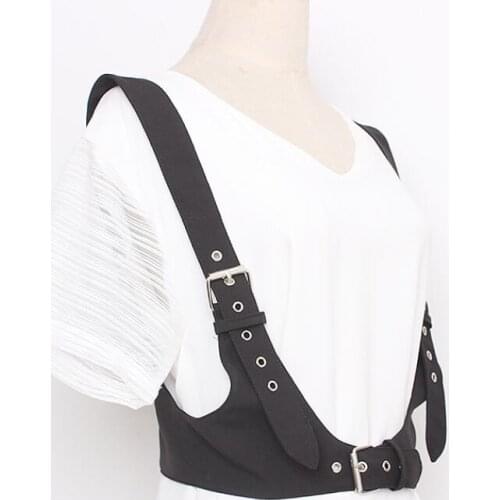 Womens runway fashion black fabric vest Cummerbunds female Dress Corsets Waistband Belts decoration wide belt R694