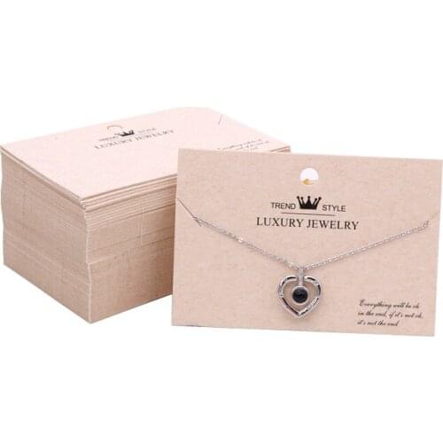 100Pcs/Lot Craft Bracelet Necklace Display Card Ladies Jewelry Accessory Product Display Package Card Accept customization