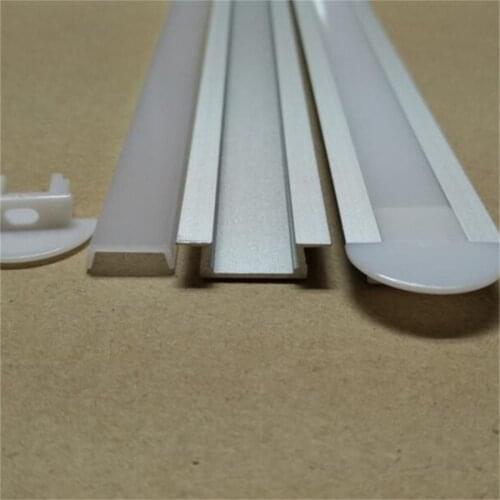 Free Shipping 44m/lot,2m/pcs led aluminium profile for LED strip 5050 With Frosted Milk White/Clear Transparent PC Cover