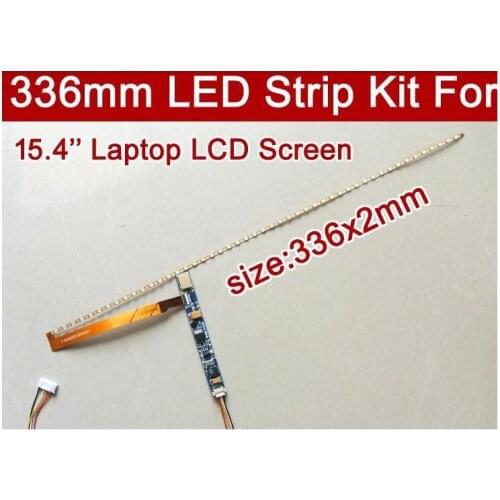 2 pcs 336 mm brillo ajustable LED tira kit, actualizacion 15.4 pulgadas ancho portatil 15.4 '' W LCD panel ccfl LED luz de fondo