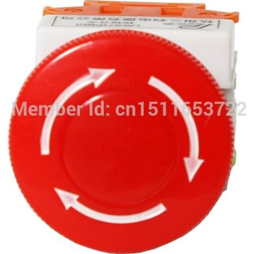 2PCS Red Mushroom Cap 1NO 1NC DPST Emergency Stop Push Button Switch AC 660V 10A