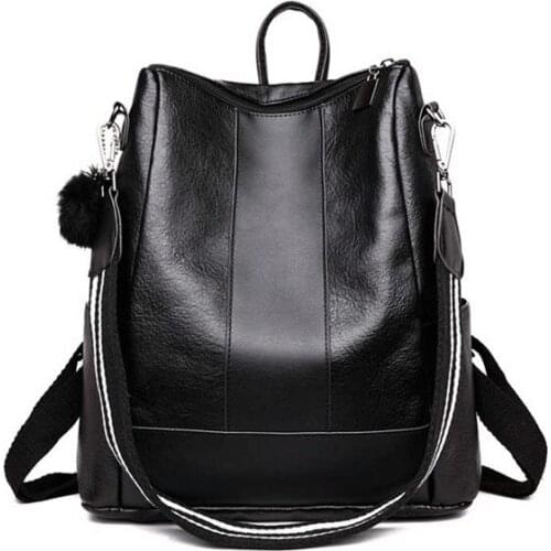 2019 Newest Style Fashion Women High Quality Backpack PU Leather Shoulder Bag School Backpack Female Teenage Girls