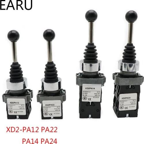 2NO 2 Position Latch XD2-PA12 PA14 Joystick Controller Spring Return Rotary Cross Toggle Switches Reset PA22 PA24 4NO 4 Position