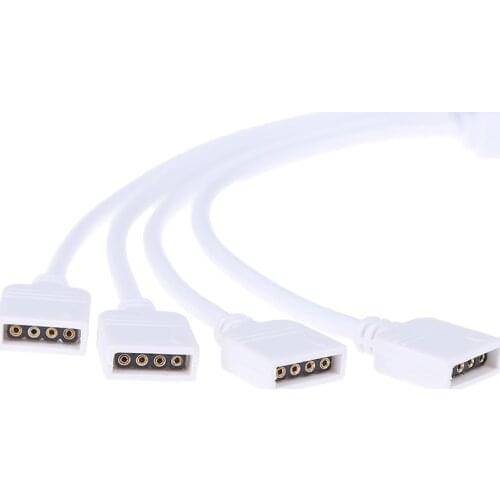 4 Pin Female RGB RGBW Connector 1 To 2 3 4 Splitter Connector Cable LED Strip Controller Accessory For Backlight TV PC LED Light