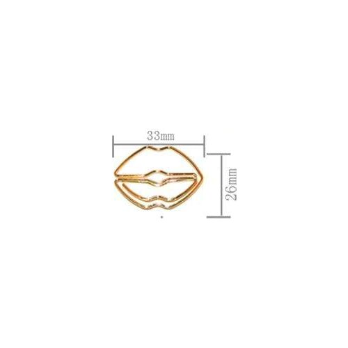 8pcs Metal Color Lips Paper Clip Handclip Storage Paper Clip Cartoon Pin Paper Clip