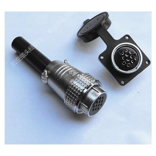 Aviation Plug and Socket Connector P28 10 12 14 16 17 19-core Square Flange