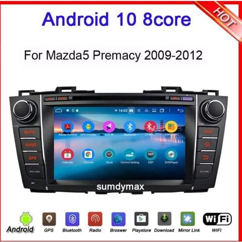 8" two din android 9.0 car dvd player for mazda 5 Premacy 2009-2012 with gps glonass octa core PX5 DDR3 audio stereo head unit