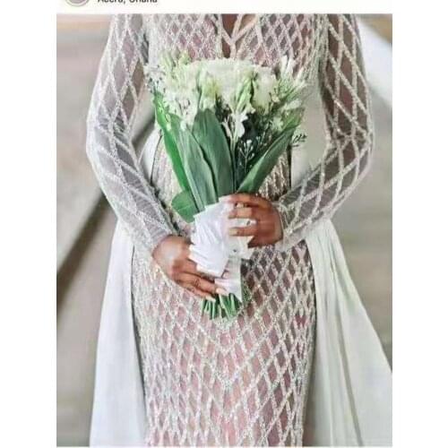 White French Net Lace Fabric Shiny Sequins High Quality African Tulle Material Nigerian Mesh Cloth For Sewing Bride Dress DN1