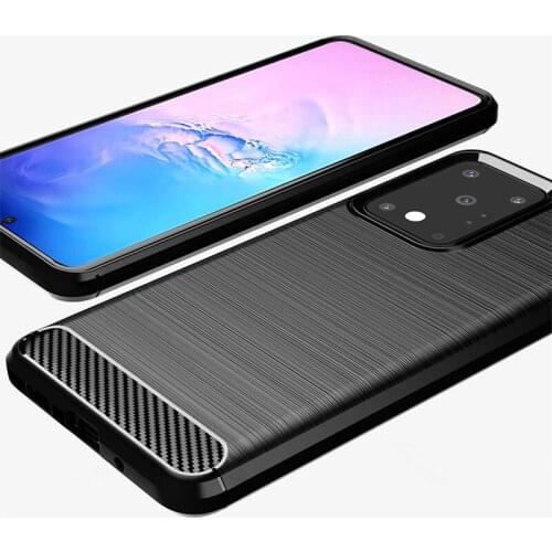 For Samsung Galaxy S20 Ultra S 20+ Plus Case Carbon Fiber Cover Shockproof Phone Case For Samsung Note20 Note 20 Ultra Cover