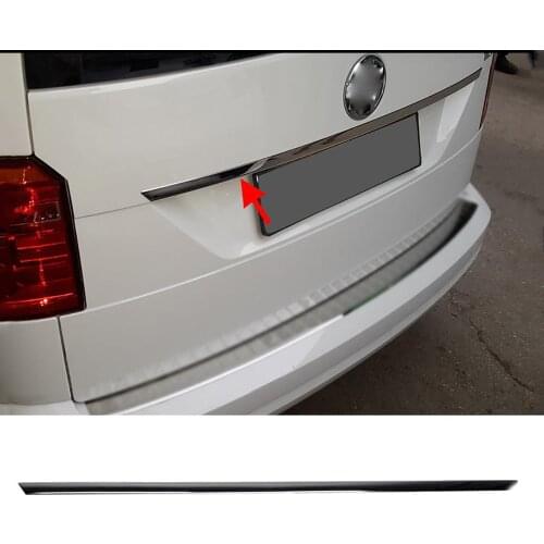 VW Caddy Trunk Lid Cover Stainless steel (black chrome) in 2015 and Beyond