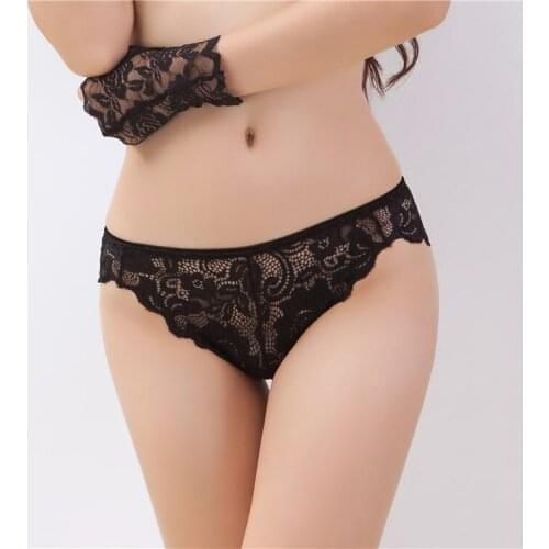 Jian Peng Seamless Lace Sexy Net Yarn Panties Low waist within Temptation Underwear Women Lace Embroidery Transparent Panties