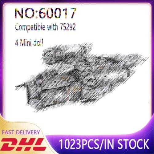 DHL Hot 1023PCS 60017 The UCS Razor Crest Building Blocks By Model Stars Toys Bricks Kid Children Birthday Christmas Gifts 75292