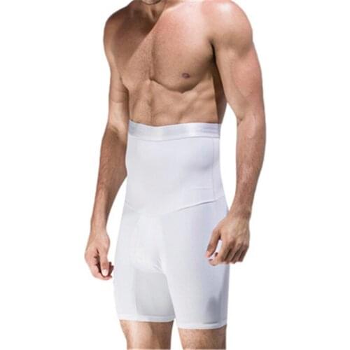 Mens Body Shaper Compression Shorts Waist Trainer Tummy Control Slimming Shapewear Modeling Anti Chafing Fitness Underwear