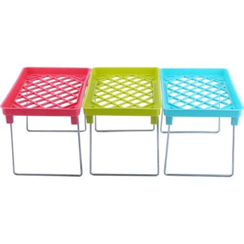 New Practical Foldable Stackable Storage Shelf Rack Organizer Holder For Kitchen Bathroom Desk Foldable Combo Rack