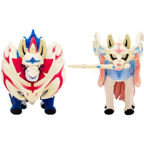 30cm Pokemon Sword Shield Stuffed Plush Animals Toy Zamazenta Zacian Ornaments Anime Doll Plush Toys Birthday Gift for Children