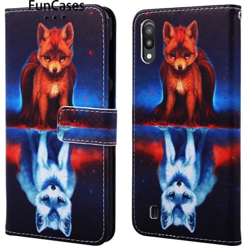 Fitted Cases For para Samsung M10 Hoesje Cherry Blossoms Wallet Flip Case Phone Case sFor Samsung Galaxy capinha A10 New Case