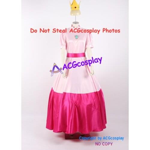 Princess Peach Dress Cosplay Costume include headgear