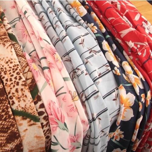 ON SALE Stretchy Chiffon Dress Crepe Fabric Shirt Blouse Material Fabric DIY Sewing Textile Summer Dress Material