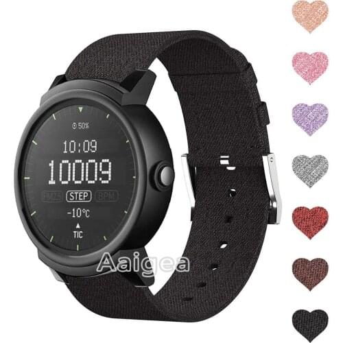 20mm Fashion Woven Fabric Watch Strap Band for Ticwatch E Smart Watch Replacement Nylon Wrist band strap for ticwatch 2 bracelet