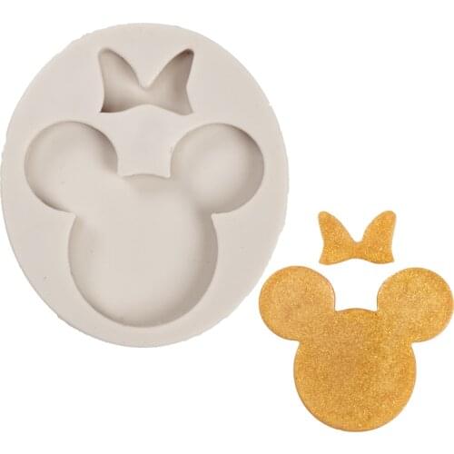 Sugarcraft Silicone Mold Fondant Mold Cake Decorating Mouse Head Silicone Mould Epoxy Craft Molds Clay Resin DIY for Badge Reel
