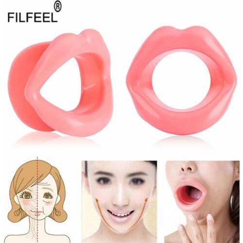 Silicone Rubber Face Lifting Lip Trainer Mouth Muscle Tightener Face Massage Exerciser Anti Wrinkle Lip Exercise Mouthpiece Tool