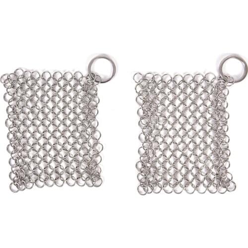 Stainless Steel Chainmail Scrubber Finger Iron Cleaner Palm Brush Scrubber Kitchen Gadgets Wash Tool Pan Dish Bowl