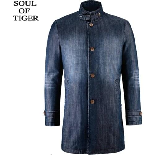 SOUL OF TIGER Men's Long Parkas