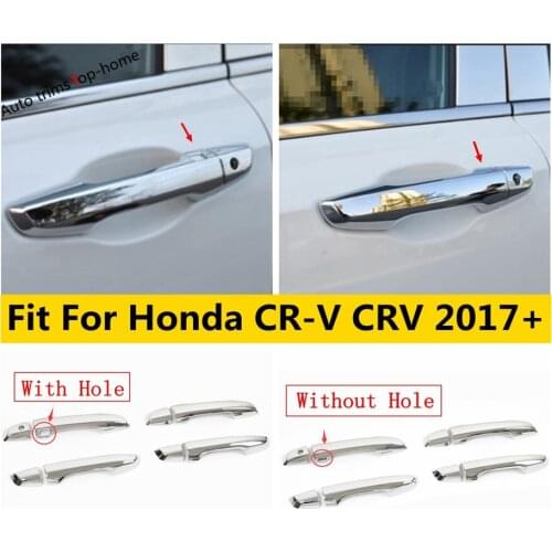 Yimaautotrims Exterior Kit Fit For Honda CR-V CRV 2017 2018 2019 2020 Chrome Side Door Doorknob Handle Protective Cover Trim