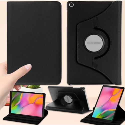PU Leather 360 Rotating Case for Samsung Galaxy Tab A 10.1 2019 T510/T515 Anti-fall Tablet Automatic Wake-Up Protective Cover