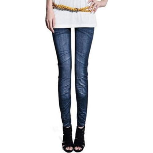 Women Fashion Sexy Slim Imitated Jeans Skinny Stretchy Comfortable Jeggings Pants Leggings pantalones de mujer брюки женские