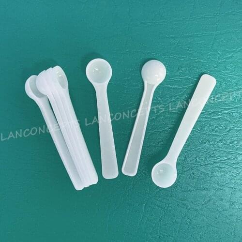 0.25 gram Plastic Measuring Scoop 0.5ML Micro Spoon 0.25g Measure Spoons White Scoops - 200pcs/lot Free shipping