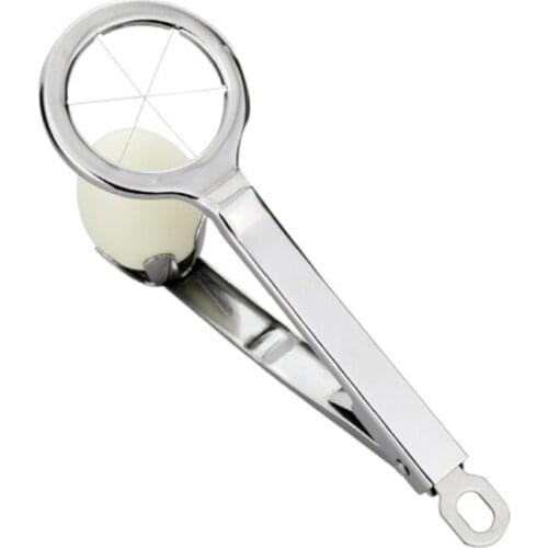 1 Pcs Handy Stainless Steel Egg Slicer Boiled Eggs Cutter Kitchen Gadgets Cooking Tools