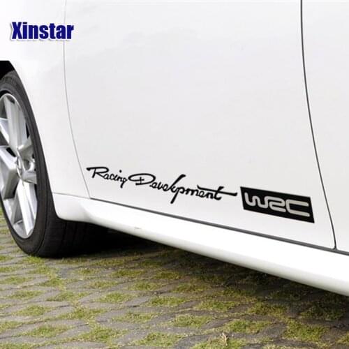 2pcs Lastest design WRC car side body sticker for BMW AMG VW Audi Ford Chevrolet Buick Ma Zida Jaguar Kia Mitsubishi Subaru