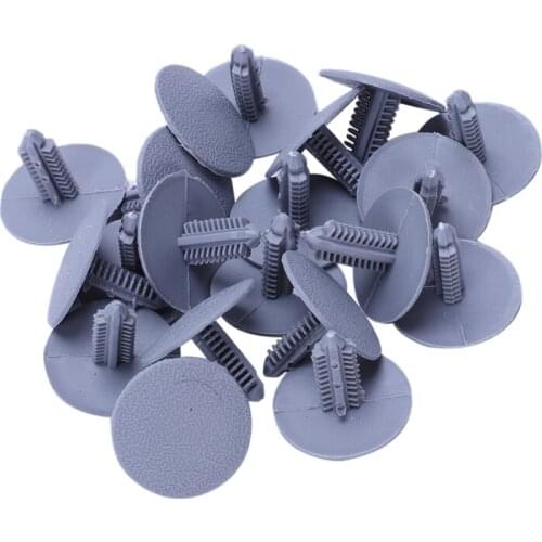 20 Pieces Gray Plastic Mat against Vehicle Splash Model Clips 7mm x 16mm x 24mm