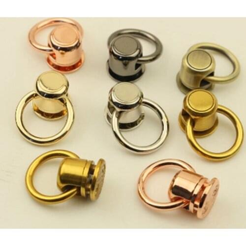2x Fashion Metal Bag Side Edge Hang Buckle Clip Buckle With D Rings for Leather Craft Bag Strap Belt Handle Shoulder Accessories