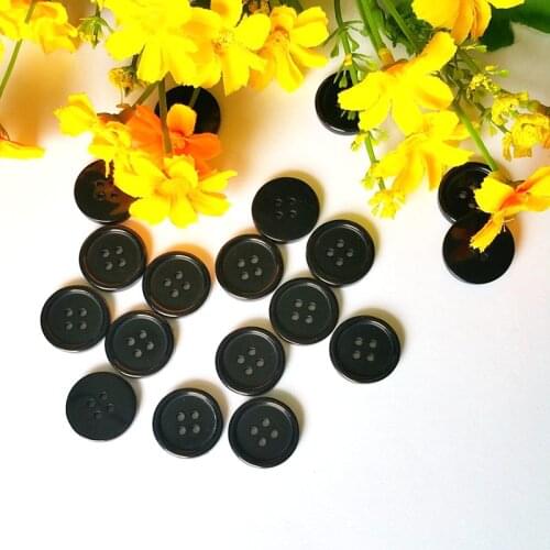 30pcs 23mm black Resin Buttons Sewing Round Black Button Fit Sewing Scrapbooking DIY