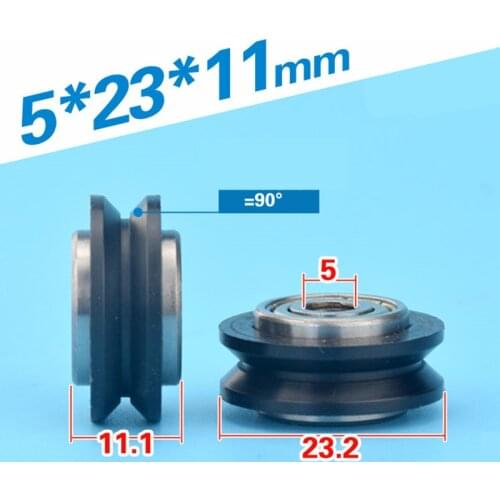 Free Shipping 10PCS V groove 625zz bearing roller wheel POM caoted 3D printer V Type roller double bearing pulley