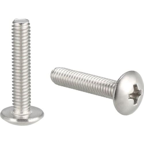 Uxcell Machine Screws, M4x20mm Phillips Truss Head Screw, 304 Stainless Steel 30Pcs