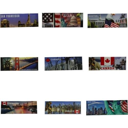 Paper Fridge Magnet berlin America Canada CUTE Souvenir Refrigerator Magnetic Sticker Craft Home Decor