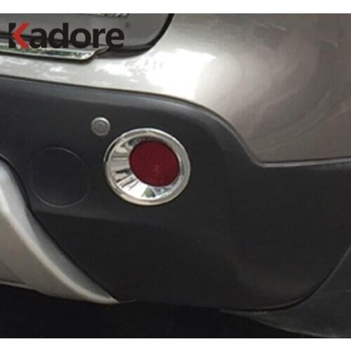 Fit For Nissan Qashqai Dualis 2007 2008 2009 ABS Chrome Rear Fog Light Lamp Cover Foglight Circle Trims Car Styling